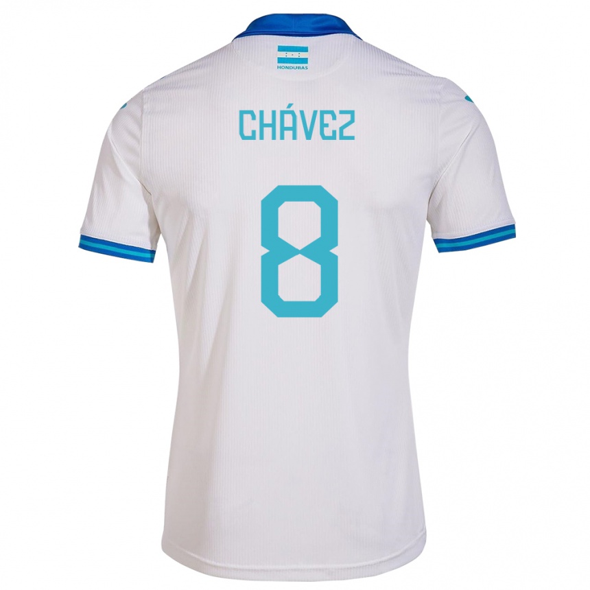 Hombre Fútbol Camiseta Honduras Gerson Chávez #8 Blanco 1ª Equipación 24-26 Perú