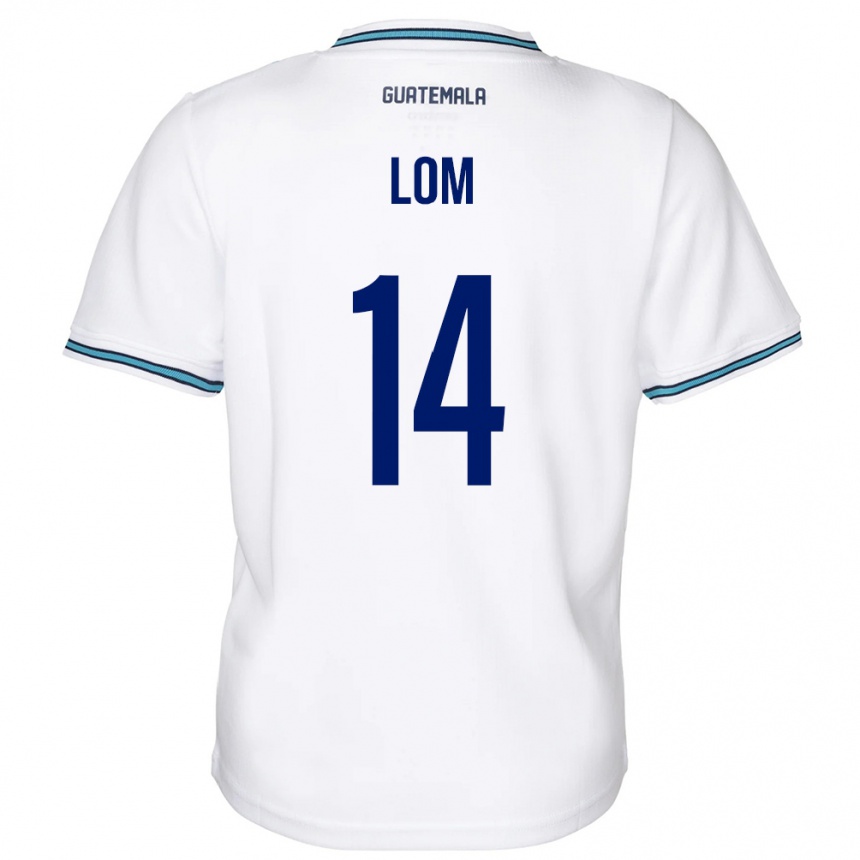 Hombre Fútbol Camiseta Guatemala Darwin Lom #14 Blanco 1ª Equipación 24-26 Perú