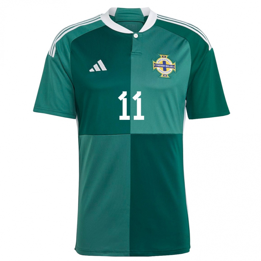 Hombre Fútbol Camiseta Irlanda Del Norte Cole Brannigan #11 Verde 1ª Equipación 24-26 Perú