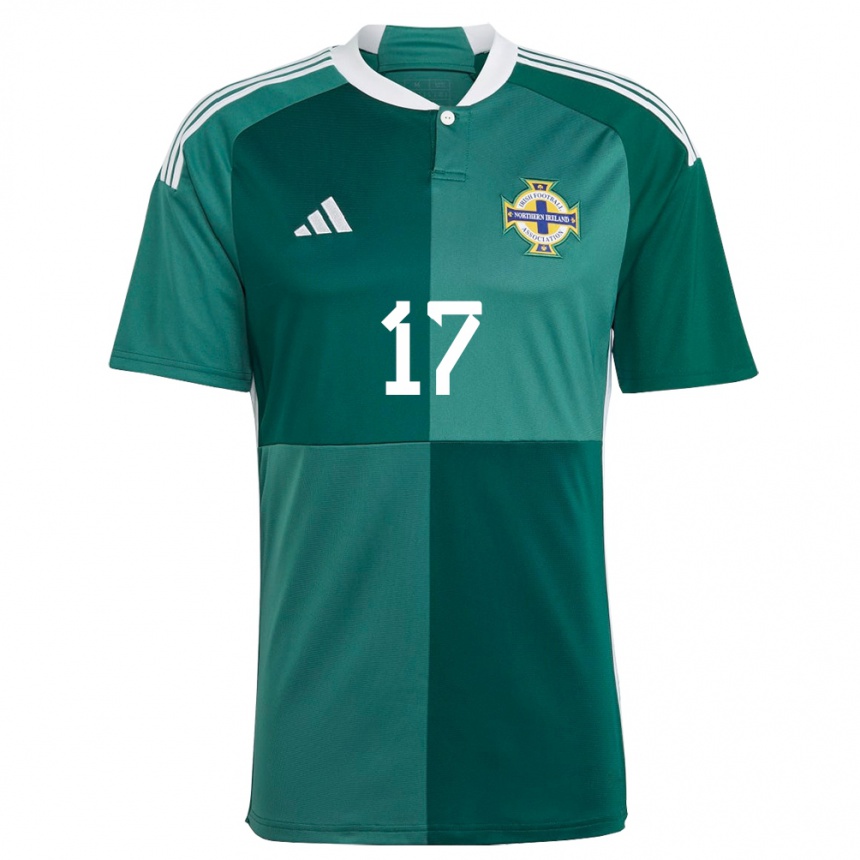 Hombre Fútbol Camiseta Irlanda Del Norte Alex Watson #17 Verde 1ª Equipación 24-26 Perú