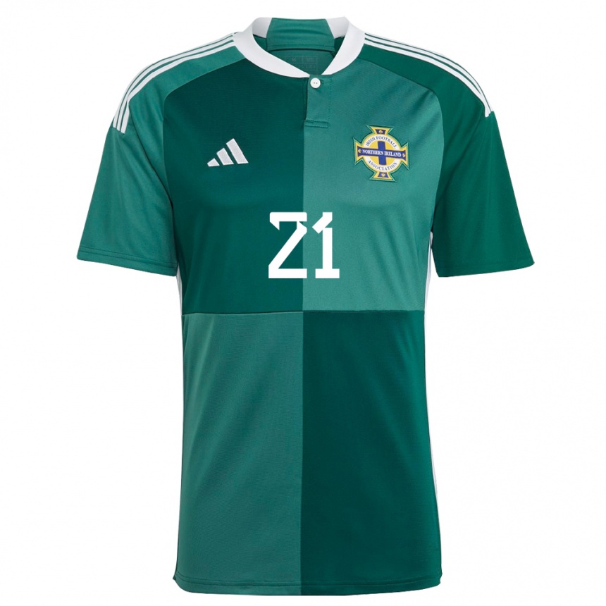 Hombre Fútbol Camiseta Irlanda Del Norte Josh Magennis #21 Verde 1ª Equipación 24-26 Perú