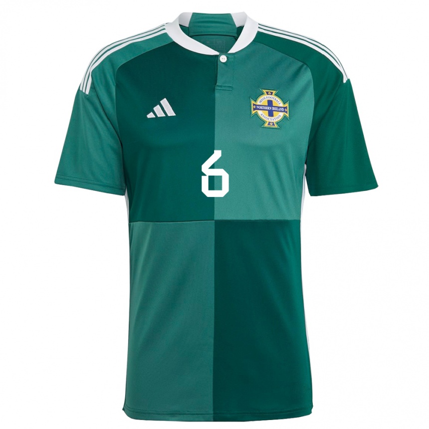 Hombre Fútbol Camiseta Irlanda Del Norte Laura Rafferty #6 Verde 1ª Equipación 24-26 Perú