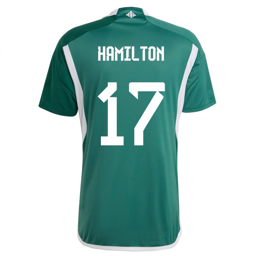 Hombre Fútbol Camiseta Irlanda Del Norte Caragh Hamilton #17 Verde 1ª Equipación 24-26 Perú