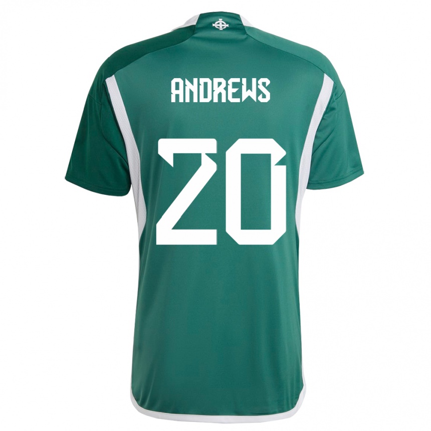 Hombre Fútbol Camiseta Irlanda Del Norte Joely Andrews #20 Verde 1ª Equipación 24-26 Perú