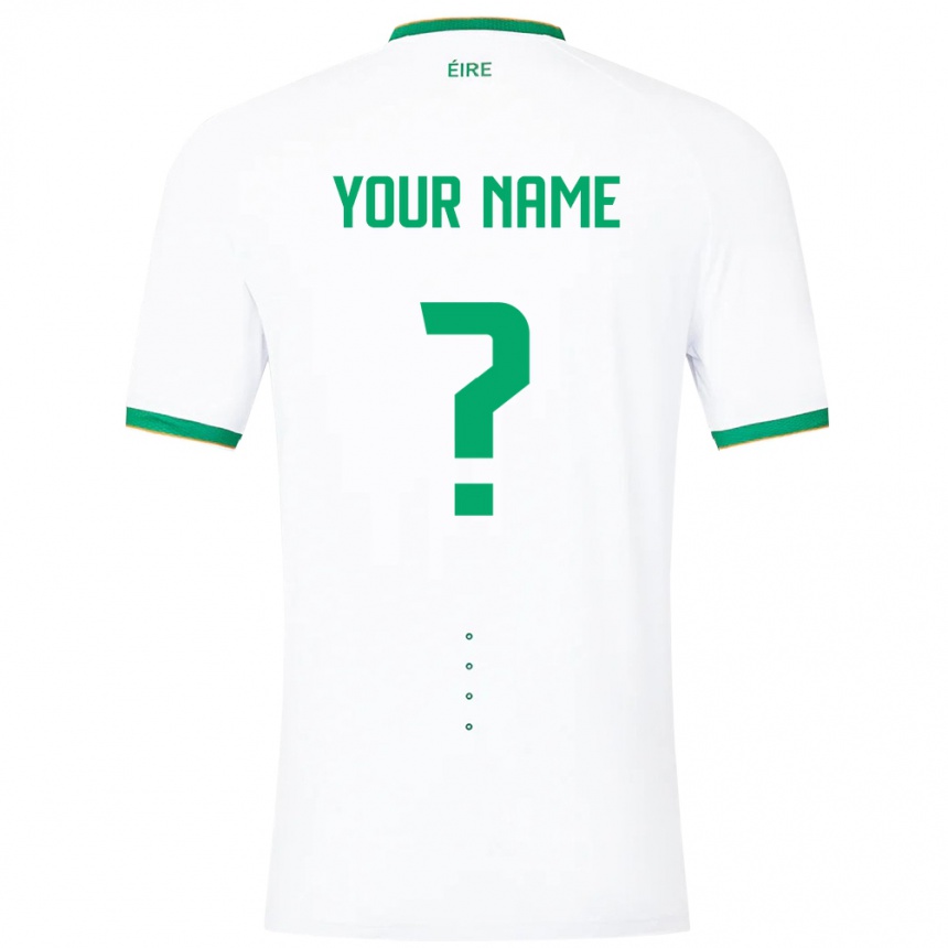 Hombre Fútbol Camiseta Irlanda Su Nombre #0 Blanco 2ª Equipación 24-26 Perú