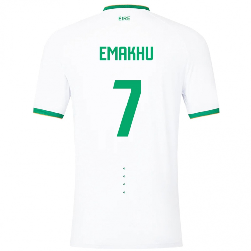 Hombre Fútbol Camiseta Irlanda Aidomo Emakhu #7 Blanco 2ª Equipación 24-26 Perú