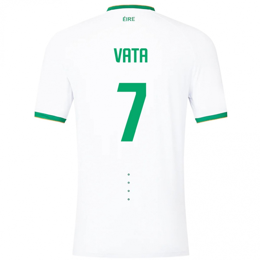 Hombre Fútbol Camiseta Irlanda Rocco Vata #7 Blanco 2ª Equipación 24-26 Perú