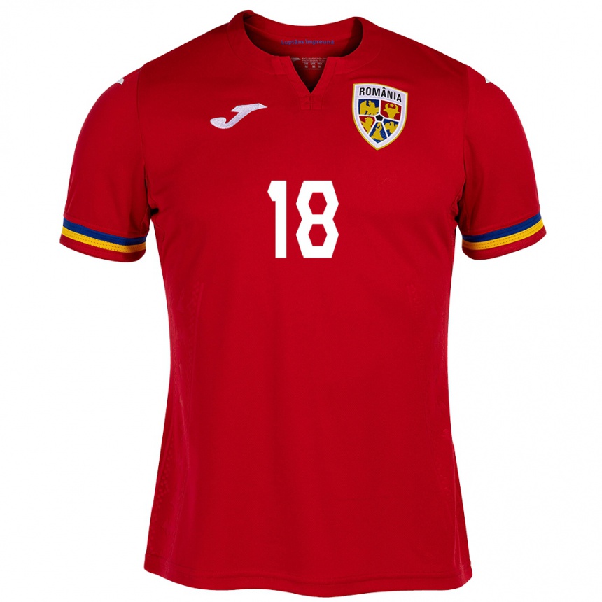 Hombre Fútbol Camiseta Rumania Răzvan Marin #18 Rojo 2ª Equipación 24-26 Perú