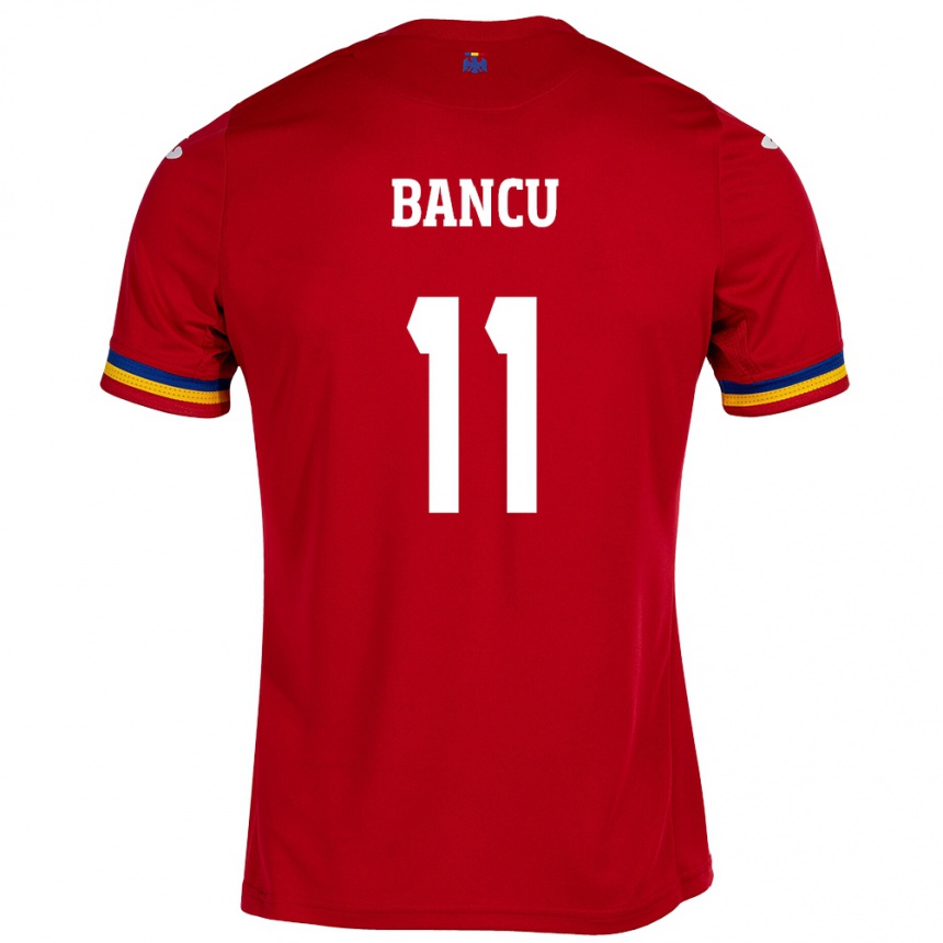 Hombre Fútbol Camiseta Rumania Nicuşor Bancu #11 Rojo 2ª Equipación 24-26 Perú