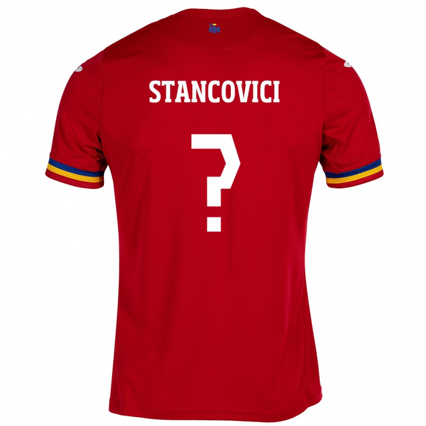 Hombre Fútbol Camiseta Rumania Victor Stancovici #0 Rojo 2ª Equipación 24-26 Perú