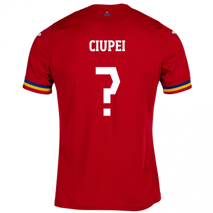 Hombre Fútbol Camiseta Rumania Paul Ciupei #0 Rojo 2ª Equipación 24-26 Perú