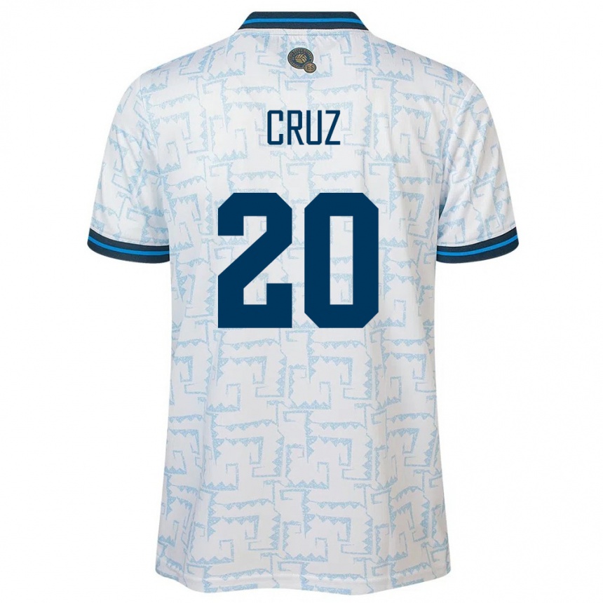 Hombre Fútbol Camiseta El Salvador Jorge Cruz #20 Blanco 2ª Equipación 24-26 Perú