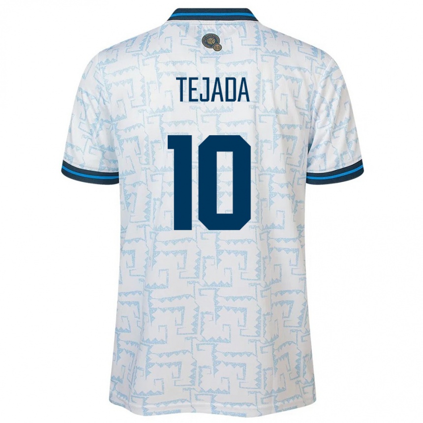 Hombre Fútbol Camiseta El Salvador Rafael Tejada #10 Blanco 2ª Equipación 24-26 Perú