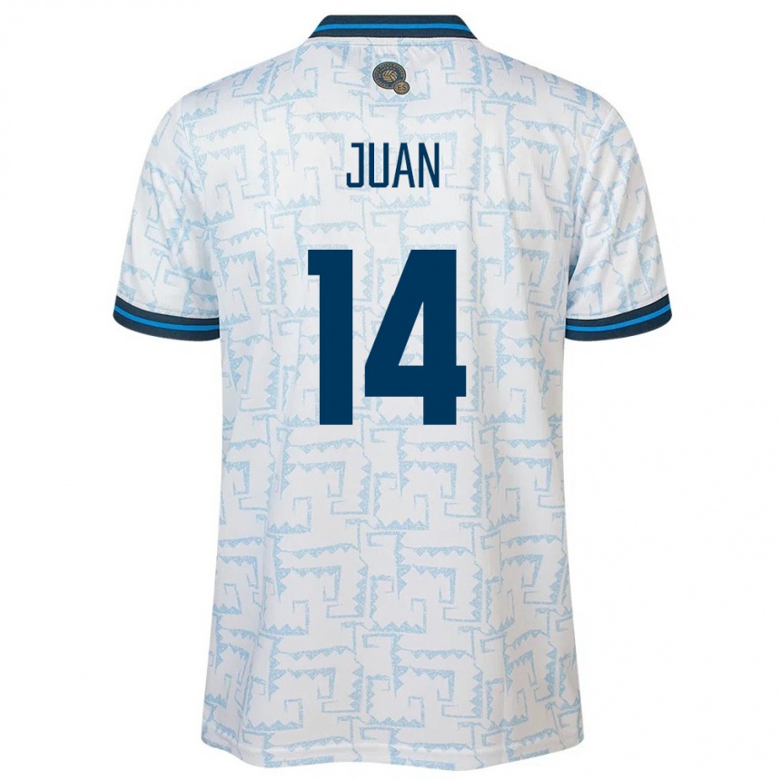 Hombre Fútbol Camiseta El Salvador Juan Sánchez #14 Blanco 2ª Equipación 24-26 Perú