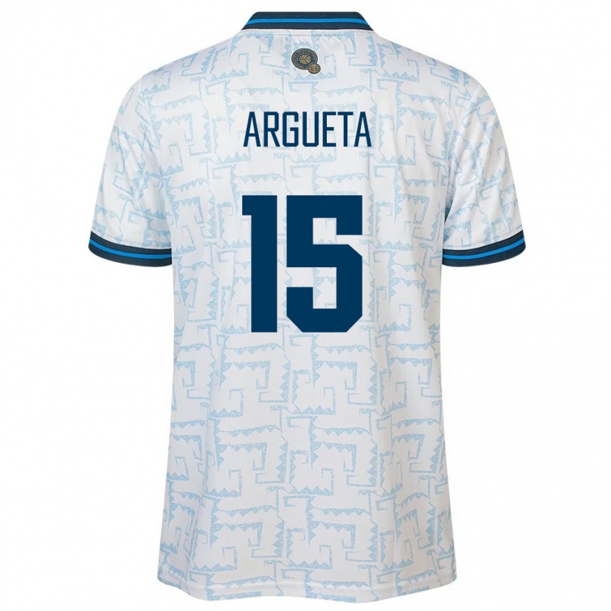 Hombre Fútbol Camiseta El Salvador Germán Argueta #15 Blanco 2ª Equipación 24-26 Perú