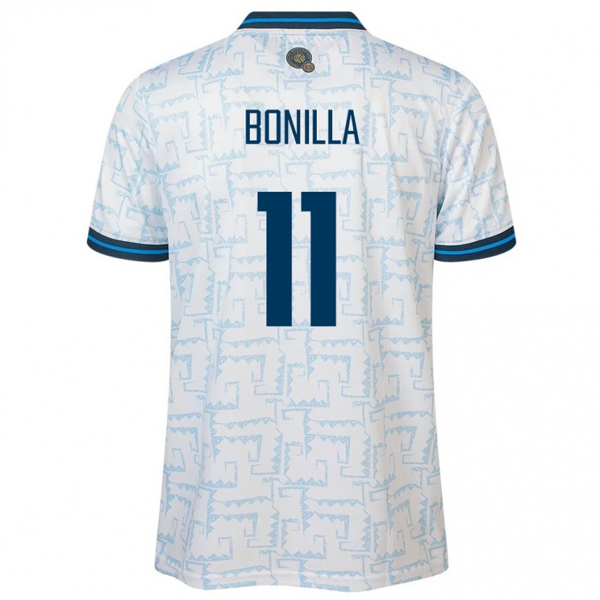 Hombre Fútbol Camiseta El Salvador Jarell Bonilla #11 Blanco 2ª Equipación 24-26 Perú