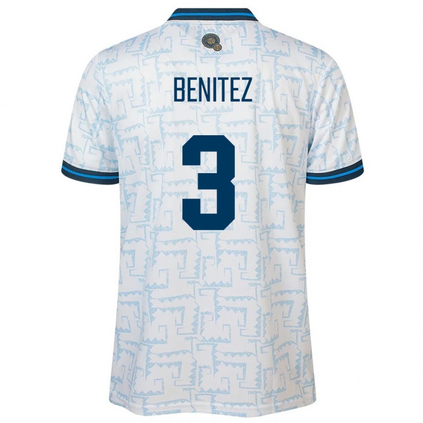 Hombre Fútbol Camiseta El Salvador Carolina Benitez #3 Blanco 2ª Equipación 24-26 Perú