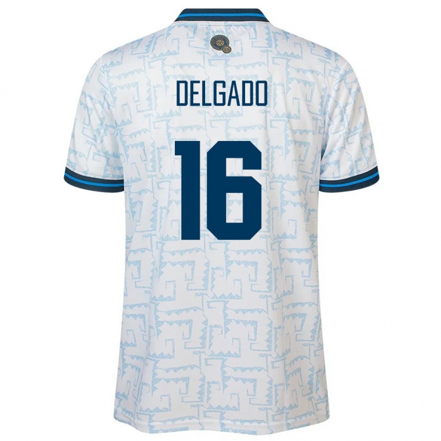 Hombre Fútbol Camiseta El Salvador Vasthy Delgado #16 Blanco 2ª Equipación 24-26 Perú