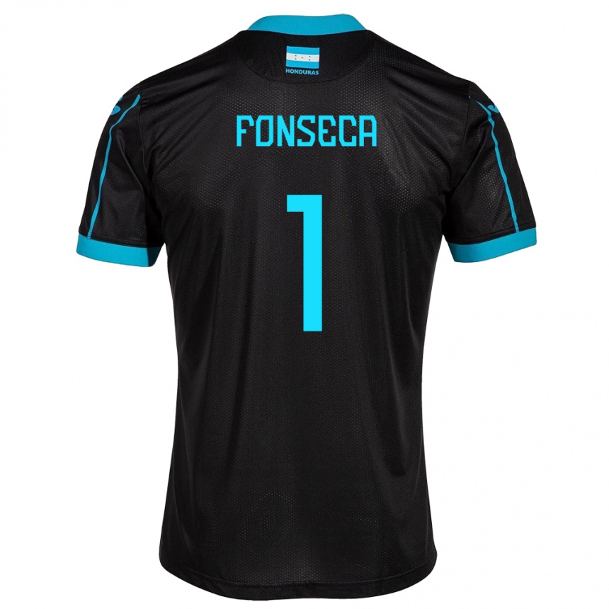 Hombre Fútbol Camiseta Honduras Harold Fonseca #1 Negro 2ª Equipación 24-26 Perú