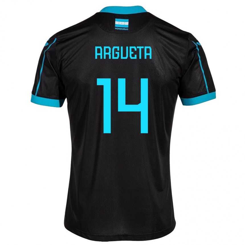 Hombre Fútbol Camiseta Honduras Carlos Argueta #14 Negro 2ª Equipación 24-26 Perú