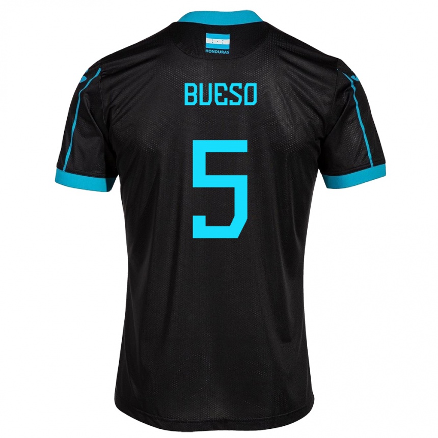 Hombre Fútbol Camiseta Honduras Jonathan Bueso #5 Negro 2ª Equipación 24-26 Perú