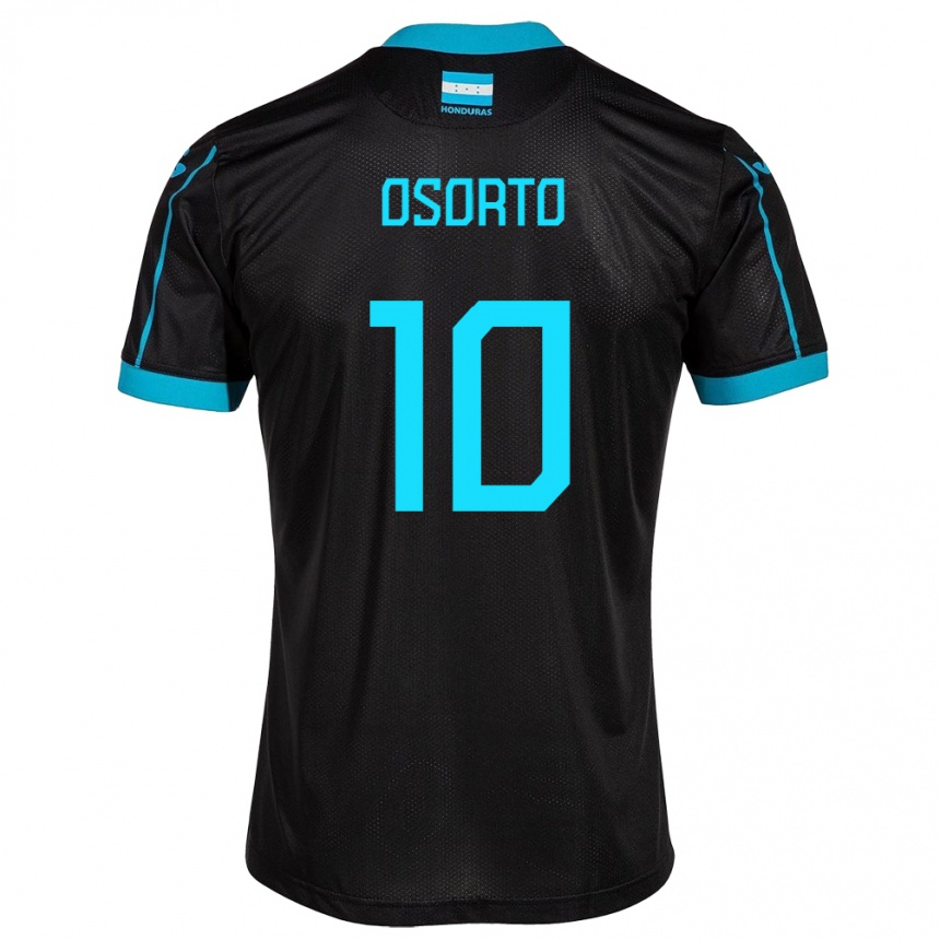 Hombre Fútbol Camiseta Honduras Roberto Osorto #10 Negro 2ª Equipación 24-26 Perú