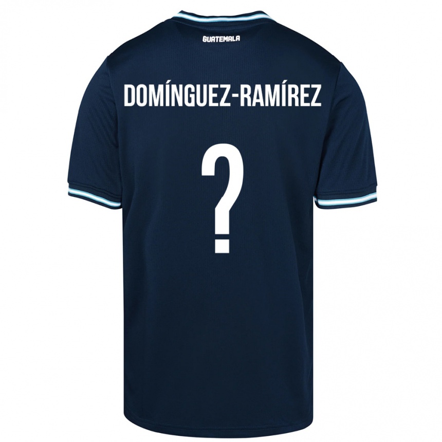 Hombre Fútbol Camiseta Guatemala Marco Domínguez-Ramírez #0 Azul 2ª Equipación 24-26 Perú