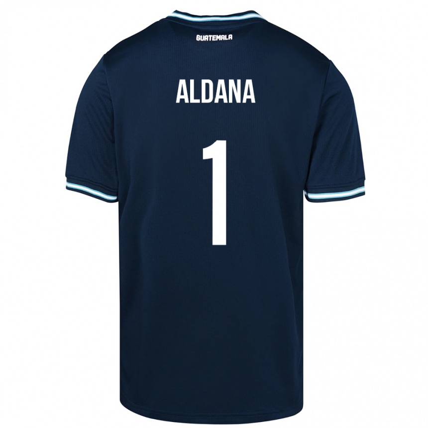 Hombre Fútbol Camiseta Guatemala David Aldana #1 Azul 2ª Equipación 24-26 Perú