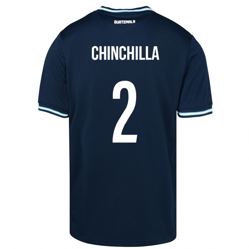 Hombre Fútbol Camiseta Guatemala Nicolás Chinchilla #2 Azul 2ª Equipación 24-26 Perú