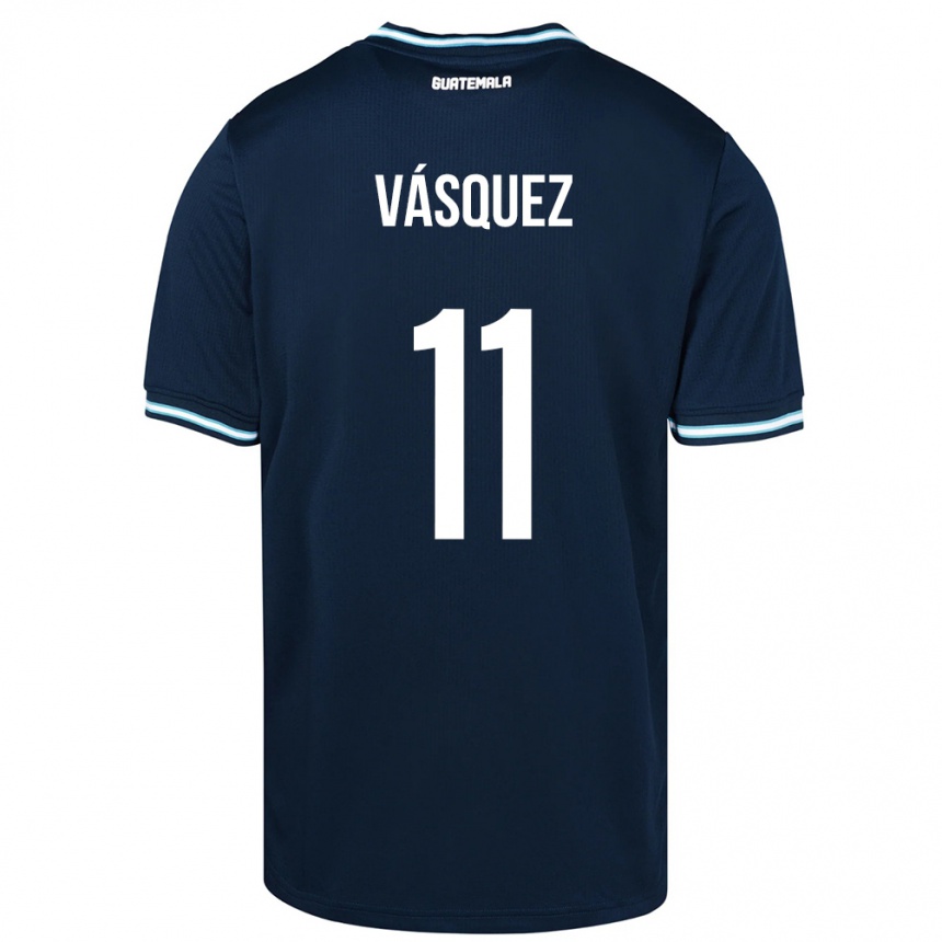 Hombre Fútbol Camiseta Guatemala Gabino Vásquez #11 Azul 2ª Equipación 24-26 Perú