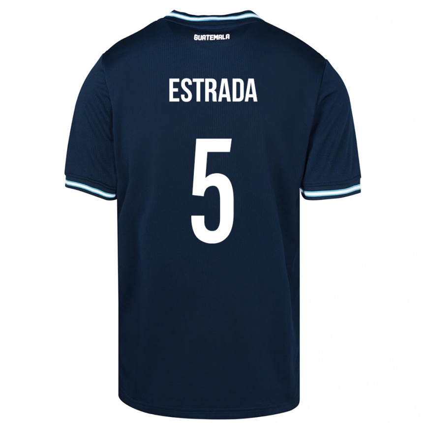 Hombre Fútbol Camiseta Guatemala Elizabeth Estrada #5 Azul 2ª Equipación 24-26 Perú