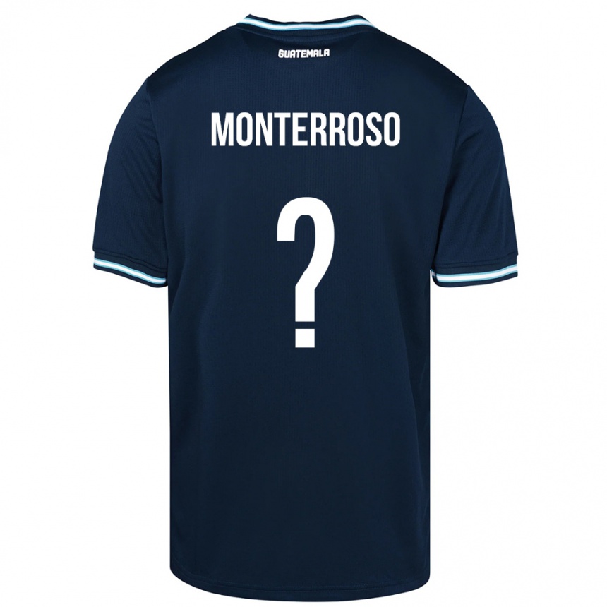 Hombre Fútbol Camiseta Guatemala María Monterroso #0 Azul 2ª Equipación 24-26 Perú