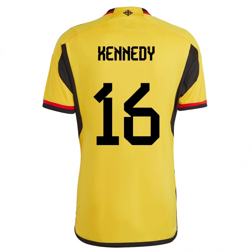 Hombre Fútbol Camiseta Irlanda Del Norte Matty Kennedy #16 Blanco 2ª Equipación 24-26 Perú