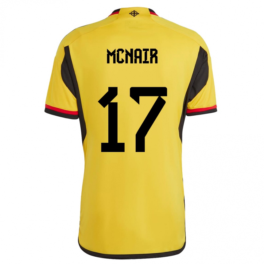 Hombre Fútbol Camiseta Irlanda Del Norte Paddy Mcnair #17 Blanco 2ª Equipación 24-26 Perú