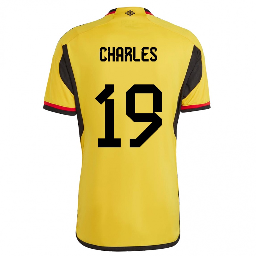 Hombre Fútbol Camiseta Irlanda Del Norte Shea Charles #19 Blanco 2ª Equipación 24-26 Perú