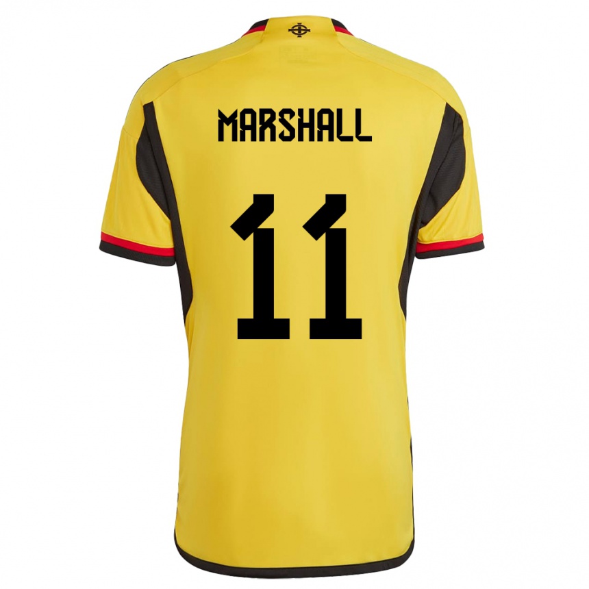 Hombre Fútbol Camiseta Irlanda Del Norte Callum Marshall #11 Blanco 2ª Equipación 24-26 Perú