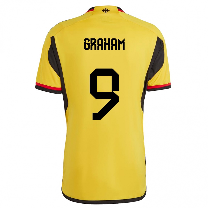 Hombre Fútbol Camiseta Irlanda Del Norte Braiden Graham #9 Blanco 2ª Equipación 24-26 Perú