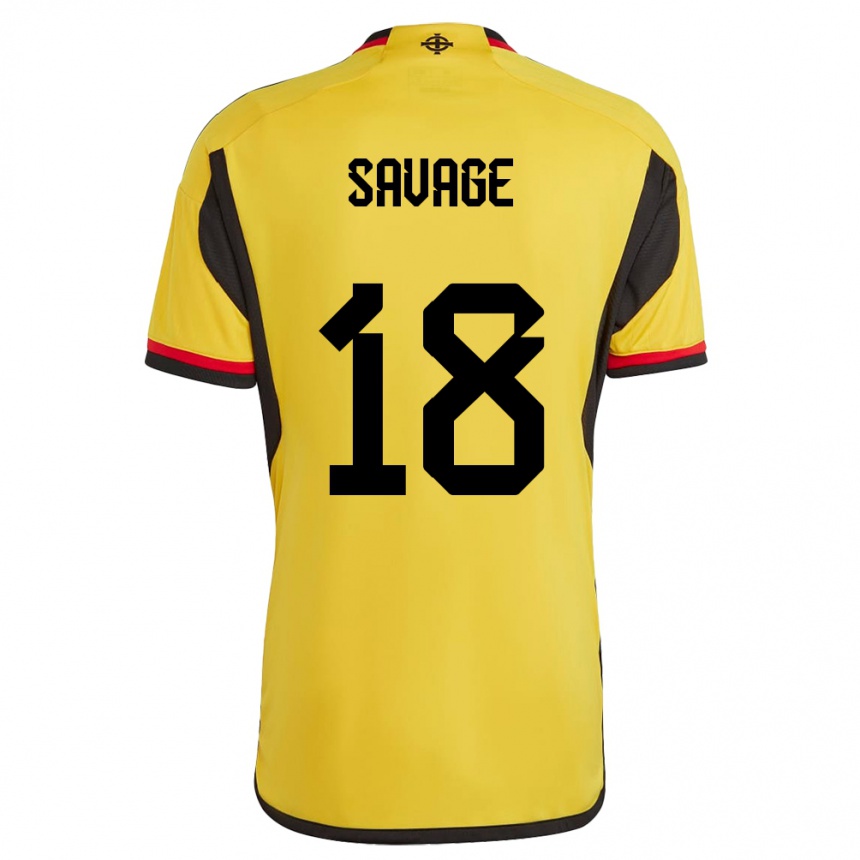 Hombre Fútbol Camiseta Irlanda Del Norte Troy Savage #18 Blanco 2ª Equipación 24-26 Perú