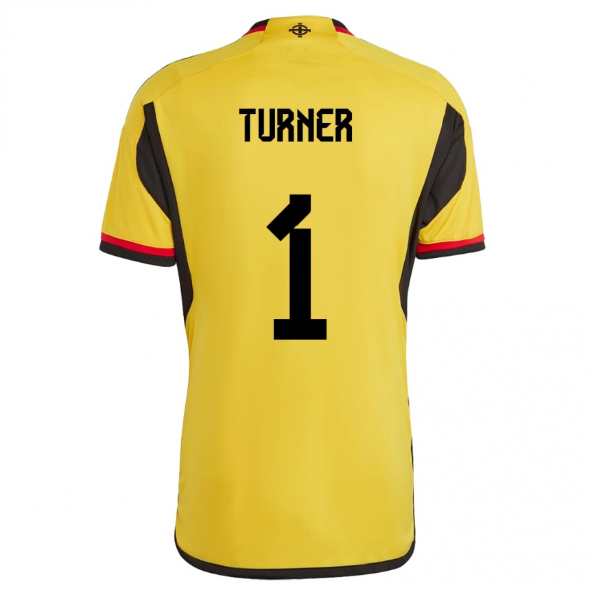 Hombre Fútbol Camiseta Irlanda Del Norte Shannon Turner #1 Blanco 2ª Equipación 24-26 Perú