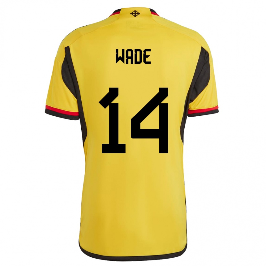 Hombre Fútbol Camiseta Irlanda Del Norte Lauren Wade #14 Blanco 2ª Equipación 24-26 Perú