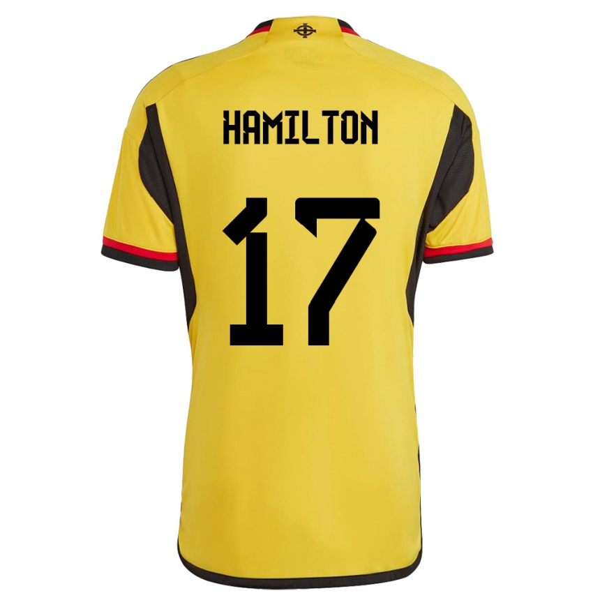 Hombre Fútbol Camiseta Irlanda Del Norte Caragh Hamilton #17 Blanco 2ª Equipación 24-26 Perú