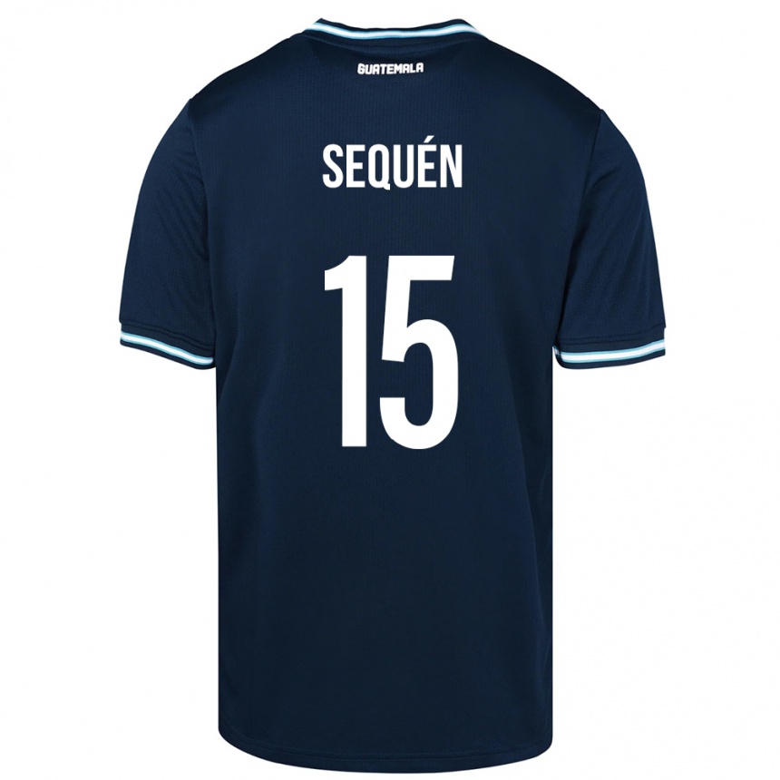 Mujer Fútbol Camiseta Guatemala Marlon Sequén #15 Azul 2ª Equipación 24-26 Perú