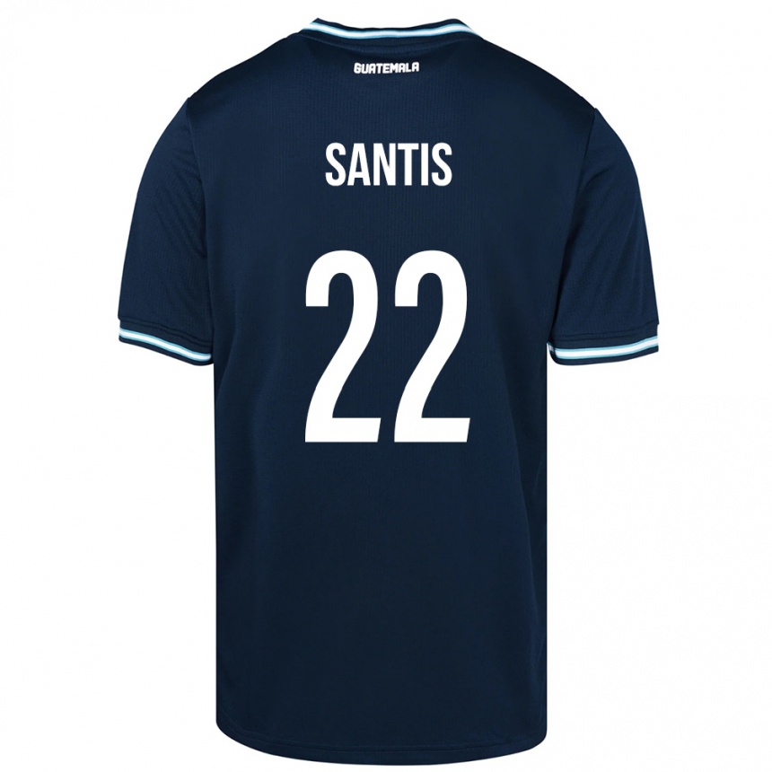 Mujer Fútbol Camiseta Guatemala Diego Santis #22 Azul 2ª Equipación 24-26 Perú