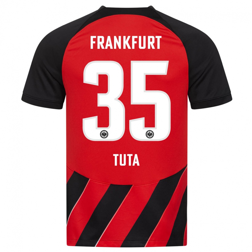 Niño Fútbol Camiseta Tuta #35 Negro Rojo 1ª Equipación 2023/24 Perú