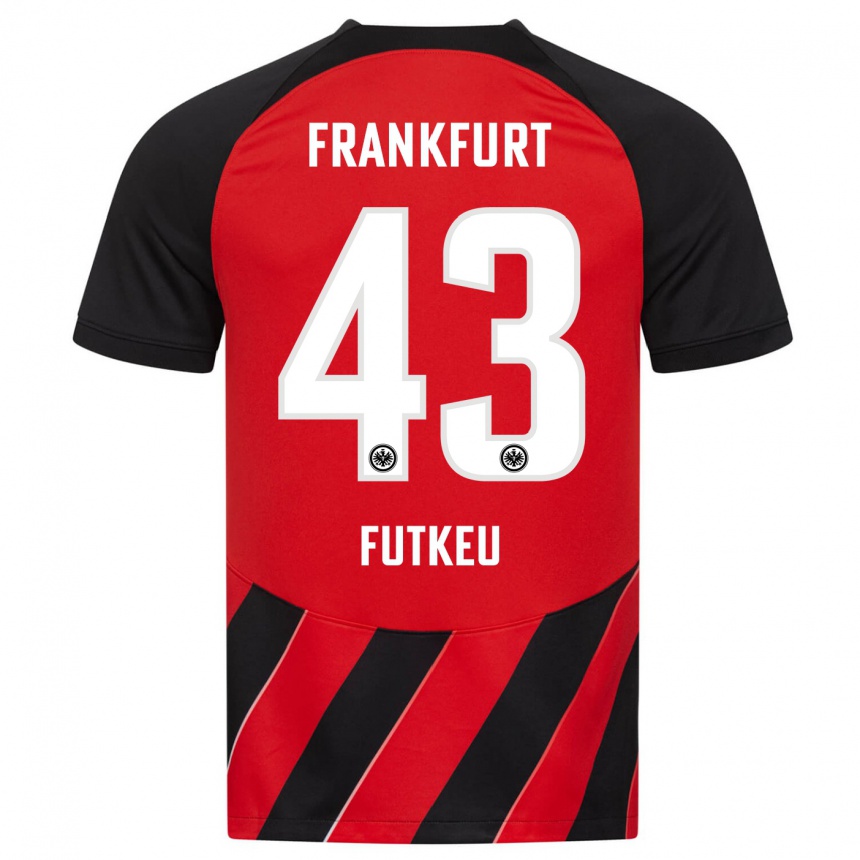 Niño Fútbol Camiseta Noel Futkeu #43 Negro Rojo 1ª Equipación 2023/24 Perú