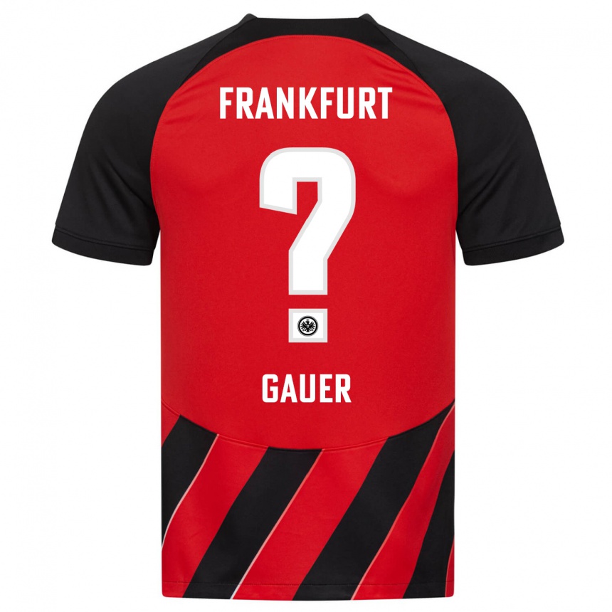 Niño Fútbol Camiseta Luke Gauer #0 Negro Rojo 1ª Equipación 2023/24 Perú