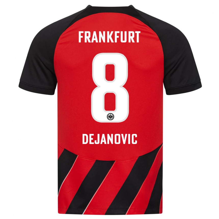 Niño Fútbol Camiseta Daniel Dejanovic #8 Negro Rojo 1ª Equipación 2023/24 Perú