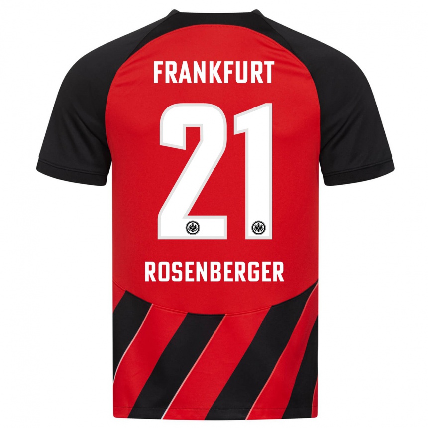 Niño Fútbol Camiseta Robin Rosenberger #21 Negro Rojo 1ª Equipación 2023/24 Perú