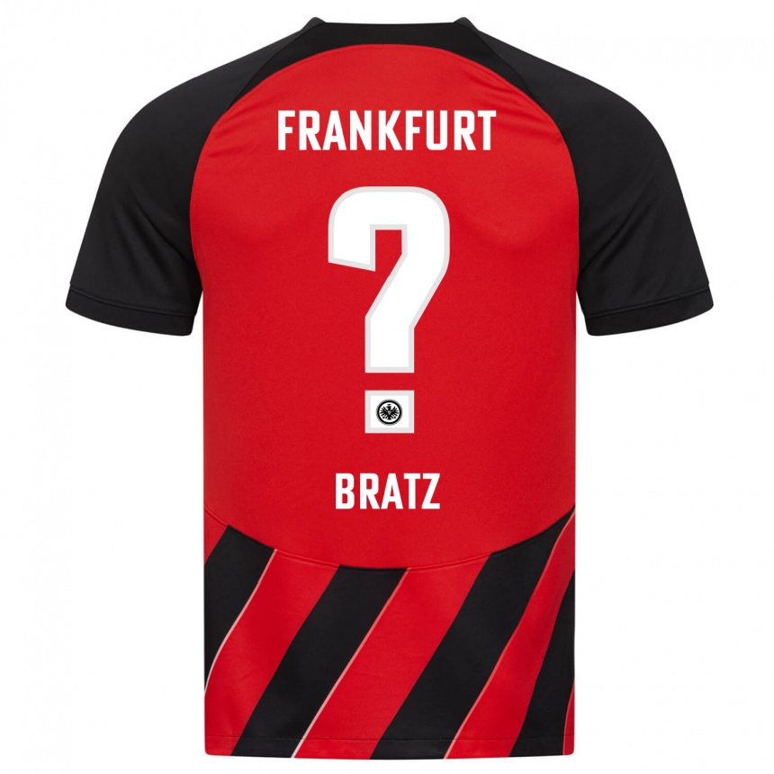 Niño Fútbol Camiseta Julian Brätz #0 Negro Rojo 1ª Equipación 2023/24 Perú