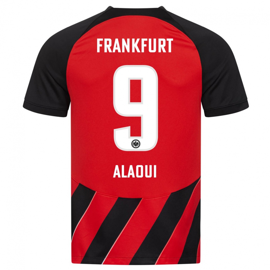 Niño Fútbol Camiseta Anas Alaoui #9 Negro Rojo 1ª Equipación 2023/24 Perú